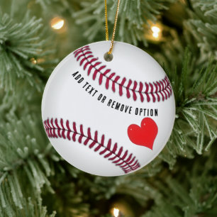 Baseball Liebe Weihnachten Keramik Ornament