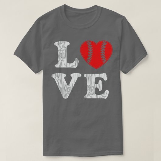 Baseball-Liebe White Text Baseball Lover-Geschenk T-Shirt (Design vorne)