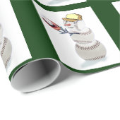 Baseball liebt Weihnachten Geschenkpapier (Rolleneckpunkt)