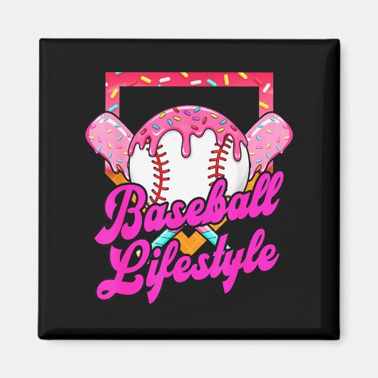 Baseball Life Lifestyle Home Plate Ice Cream Drip  Magnet (Vorne)