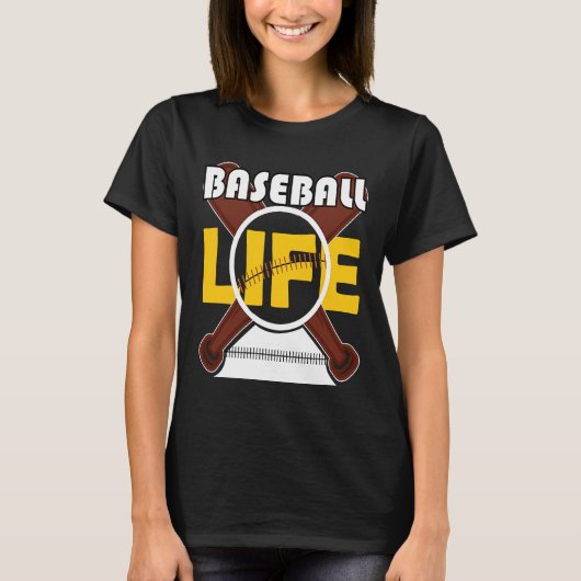 Baseball Life Sport Fans Baseball 3 T-Shirt (Vorderseite)