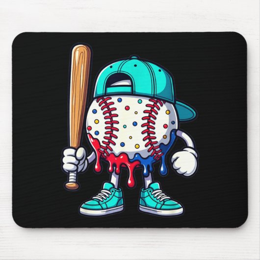 Baseball Lifestyle 101 Apparel Youth Drip Baseball Mousepad (Vorne)