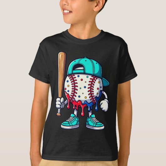 Baseball Lifestyle 101 Apparel Youth Drip Baseball T-Shirt (Vorderseite)