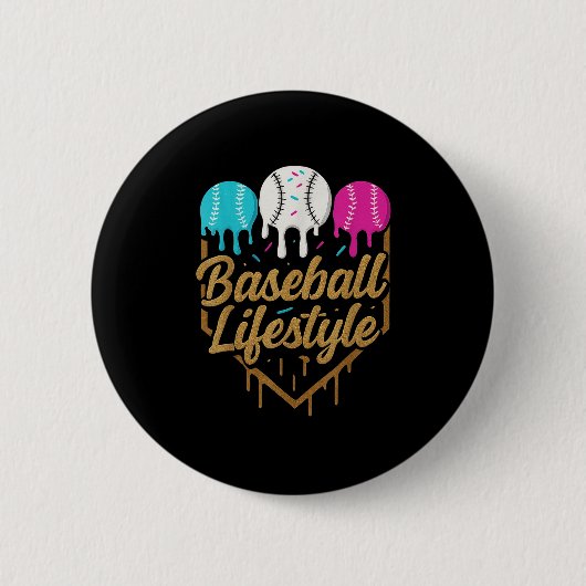 Baseball Lifestyle 101 Bekleidungsjugend Baseball Button (Vorderseite)