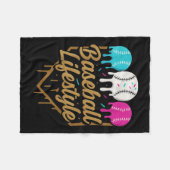 Baseball Lifestyle 101 Bekleidungsjugend Baseball  Fleecedecke (Vorderseite (Horizontal))