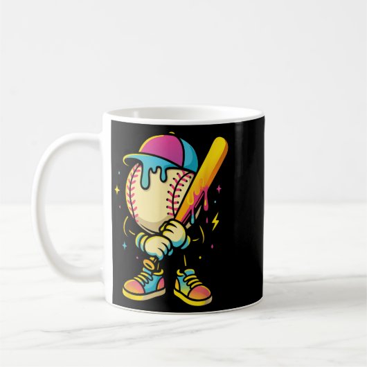 Baseball Lifestyle 101 Bekleidungsjugend Baseball  Kaffeetasse (Links)