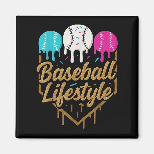 Baseball Lifestyle 101 Bekleidungsjugend Baseball Magnet (Vorne)