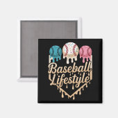 Baseball Lifestyle 101 Bekleidungsjugend Baseball Magnet (Vorderseite/Rückseite)