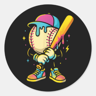 Baseball Lifestyle 101 Bekleidungsjugend Baseball Runder Aufkleber