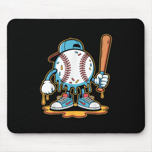 Baseball Lifestyle 101 T-Shirt Jugend Baseball Tro Mousepad (Vorne)