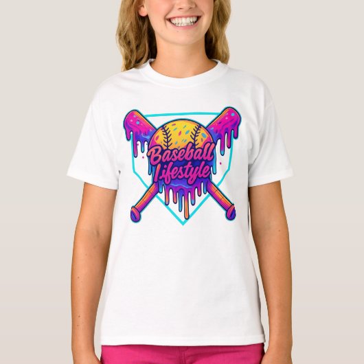 Baseball Lifestyle Apparel Jugend Baseball Tropfen T-Shirt (Vorderseite)