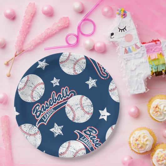 Baseball-Liga Pappteller (Party)