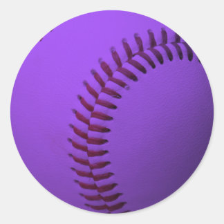 Baseball lila runder aufkleber