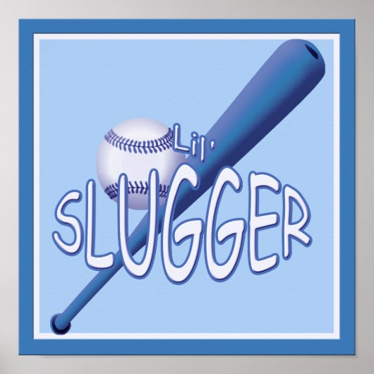 Baseball lislugger Kids Room Poster (Vorne)