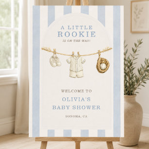 Baseball Little Rookie Baby Shower Willkommensschi Poster