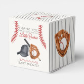 Baseball Little Rookie Zuhause Run Baby Shower Gef Geschenkschachtel (Rückseite)