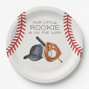 Baseball Little Rookie Zuhause Run Baby Shower Pappteller