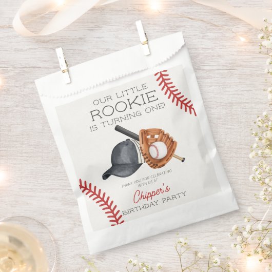 Baseball Little Rookie Zuhause Run Birthday Geschenktütchen (Ausgeschnitten)