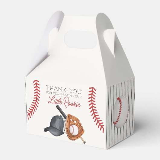Baseball Little Rookie Zuhause Run Birthday Party Geschenkschachtel (Vorderseite)