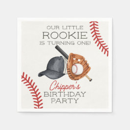 Baseball Little Rookie Zuhause Run Birthday Serviette