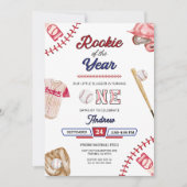 Baseball Little Slugger 1st Birthday Boy Party Einladung (Vorderseite)