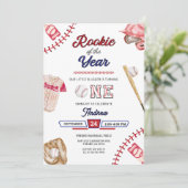 Baseball Little Slugger 1st Birthday Boy Party Einladung (Stehend Vorderseite)