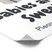 Baseball Little Slugger Babys sind süß Poster (Ecke)