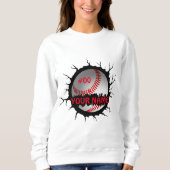 Baseball-Logo, Baseball-Individuelle Name, Basebal Sweatshirt (Vorderseite)