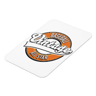 Baseball-Logo im Vintage-Stil. Magnet