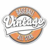 Baseball-Logo im Vintagen Stil. Aufkleber (Vorderseite)