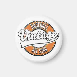 Baseball-Logo im Vintagen Stil. Magnet