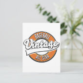 Baseball-Logo im Vintagen Stil. Postkarte (Stehend Vorderseite)