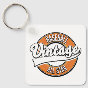 Baseball-Logo im Vintagen Stil. Schlüsselanhänger