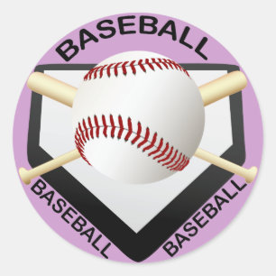 BASEBALL-LOGO RUNDER AUFKLEBER