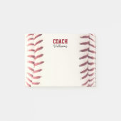 Baseball Look Personalisiert Coach Post-It Notes Post-it Klebezettel (Vorderseite)