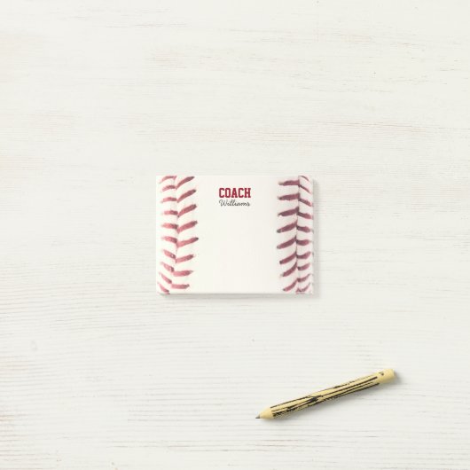 Baseball Look Personalisiert Coach Post-It Notes Post-it Klebezettel (Auf Schreibtisch)