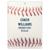 Baseball-Look Personalisiert Klemmbrett (Rückseite)
