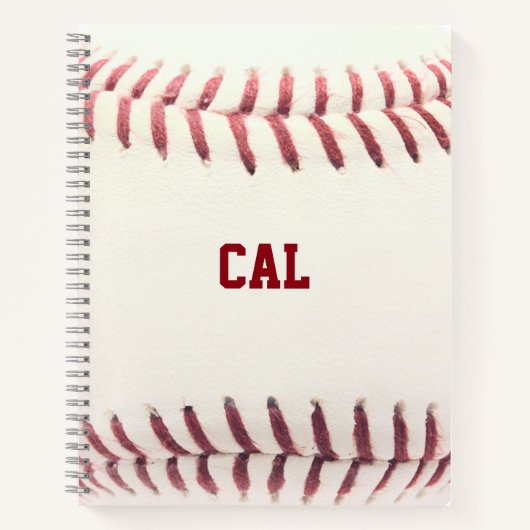 Baseball Look Personalisiert Spiral Notebook Notizblock (Vorderseite)