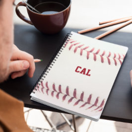 Baseball Look Personalisiert Spiral Notebook Notizblock