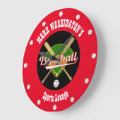 Baseball-Lounge-Uhr Große Wanduhr (Winkel)