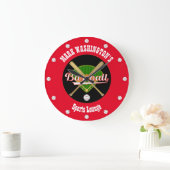 Baseball-Lounge-Uhr Große Wanduhr (Zuhause)