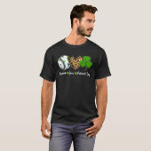 Baseball Love Leopard Heart Shamrock St Patricks D T-Shirt (Vorne ganz)