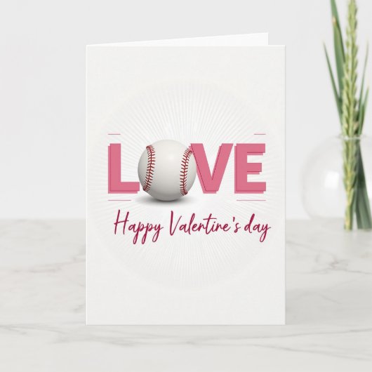 Baseball Love Pattern Card Karte (Vorderseite)