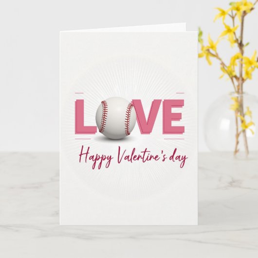 Baseball Love Pattern Card Karte (Gelbe Blume)