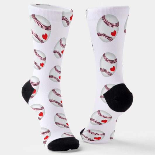 Baseball Love Socken (Gewinkelt)