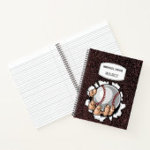 Baseball Lover Custom Personalisiert Spiral Notizblock (Innenseite)