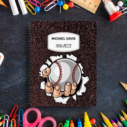 Baseball Lover Custom Personalisiert Spiral Notizblock