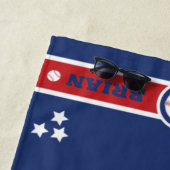 Baseball Lover Personalisiert Beach Handtuch (Beispiel)