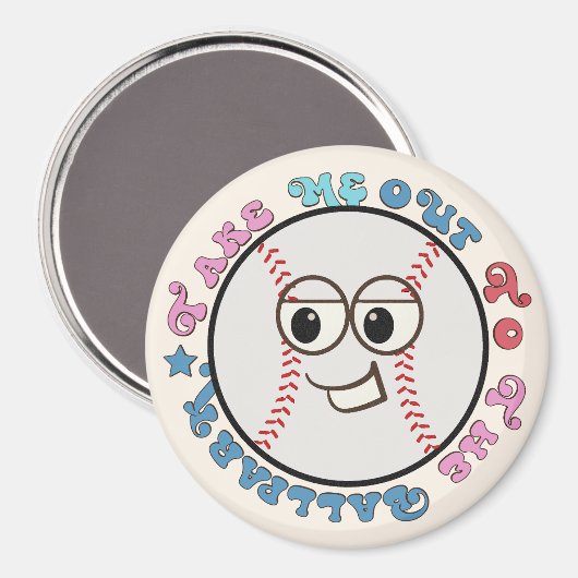 Baseball Lover's Geschenk Magnet (Vorderseite/Rückseite)
