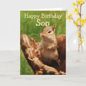 Baseball Loving Chipmunk Birthday Card Karte (Gelbe Blume)